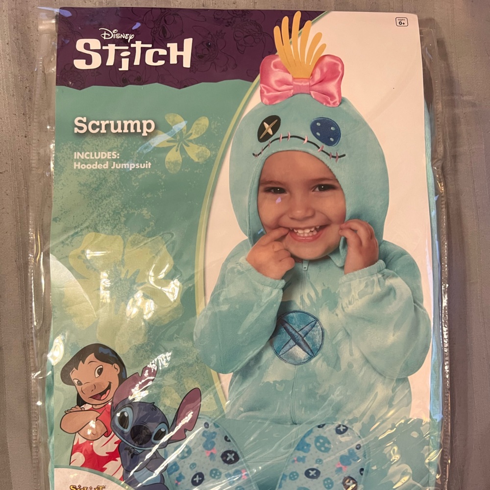 Disney Stitch Scrump Kids Costume - Light Blue and Pink